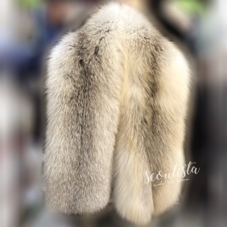 Collar fur beige color