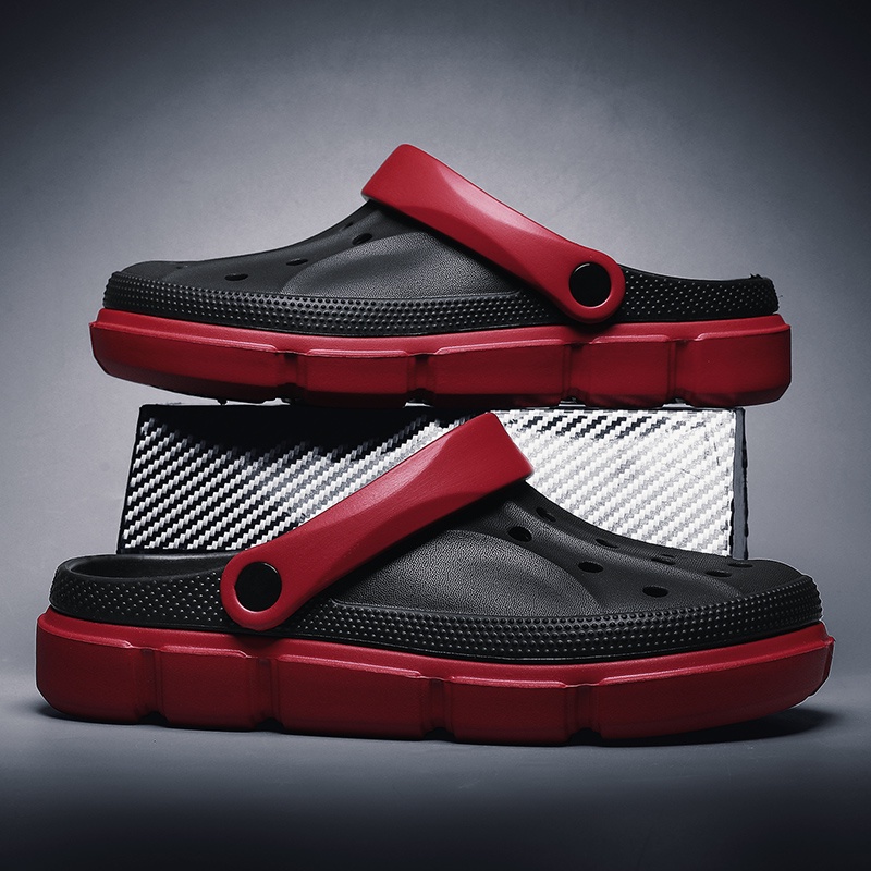 ฤดูร้อนใหม่ Casual Crocks Hole รองเท้าแฟชั่นสบายผู้ชาย Breathable Mules Clogs รองเท้าแตะรองเท้าแตะชา