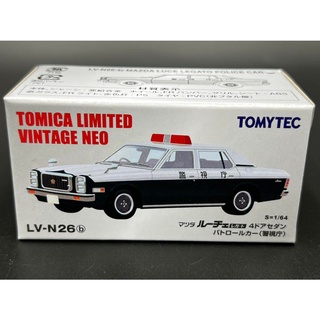 Tomica Limited Vintage NEO /  LV-N26b Mazda Luce Legato 4-door sedan patrol car (Metropolitan Police Department)