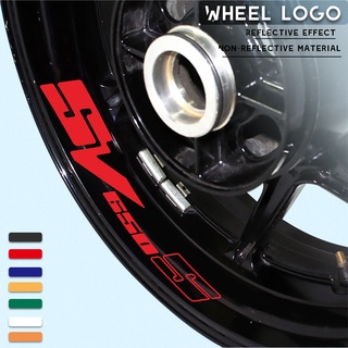 Motorcycle wheel tire stickers reflective strip decals personalized decorative stickers for SUZUKI SV650S sv650 s