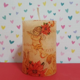 เทียนหอม ลาย นางฟ้า วินเทจ - Handmade scented candle angel design vintage 1