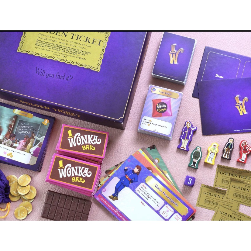 The Golden Ticket Willy Wonka Chocolate Factory Board Game บอร์ดเกม