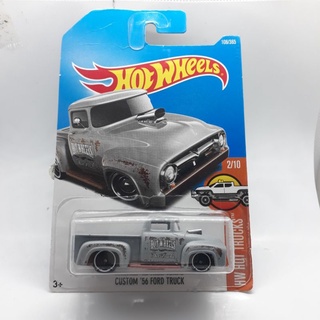 รถเหล็ก Hotwheels CUSTOM 56 FORD TRUCK สีเทา (ib23)