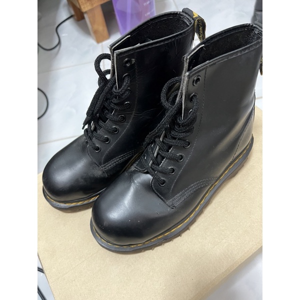 รองเท้าหนังหัวเหล็ก dr.martens 1460 Black Smooth size 37 วินเทจ งานอังกฤษ หายาก