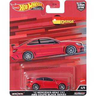 รถเหล็ก HOTWHEELS PREMIUM ของแท้ Car Culture Deutschland Design 12 Mercedes-Benz C63 AMG Coupe Black Series (HWP2HCJ79)