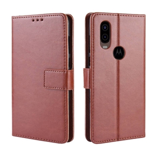 เคสกระเป๋าสตางค์หนังสําหรับ Motorola Moto One Vision