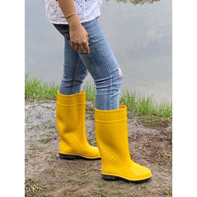 (ของแท้)รองเท้าบูทป้องกันเชื้อโรค / กันสารเคมี / กันน้ำ / กันลื่น ยี่ห้อโบลว์ลิ่ง รุ่นสูง 14 นิ้ว