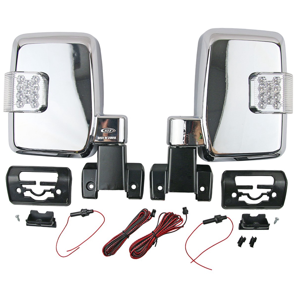 Toyota Land Cruiser Prado 70 LC2 LCII LJ78 LJ79 KZJ71 KZJ78 กระจกมองข้าง Auto Chrome w/ LED (5 สาย)