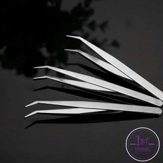 คีมหนีบอเนกประสงค์ มี 2 แบบ คีบหนีบสแตนเลส ปากคีบงอ ปากคีบแหลม Stainless steel tweezers