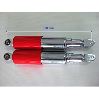 HONDA CB72 CB77 CL77 SUPERHAWK 305 250 "RED" SHOCK SET (310 mm.) "JAPAN" MINT  // โช๊คอัพ สีแดง