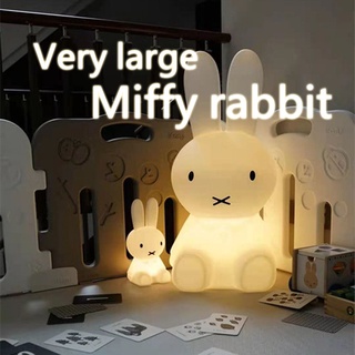 【พร้อมส่ง-ไฟกลางคืน】โคมไฟ Led รูปการ์ตูนกระต่าย Miffy เรืองแสง ป้องกันการชน ขนาดใหญ่พิเศษ สําหรับตั้งพื้น