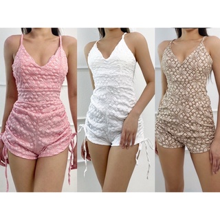 Ohcrispy.bkk - Flora jumpsuit จั้มสูทสั้น