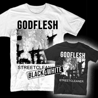 [100% Cotton] เสื้อยืดคลาสสิก พิมพ์ลายอัลบั้ม Godflesh Streetcleaner BLACK WHITE S-5 POneea32LFefhk58