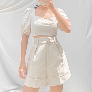 White Passion- Belle Shorts - Beige เบจ