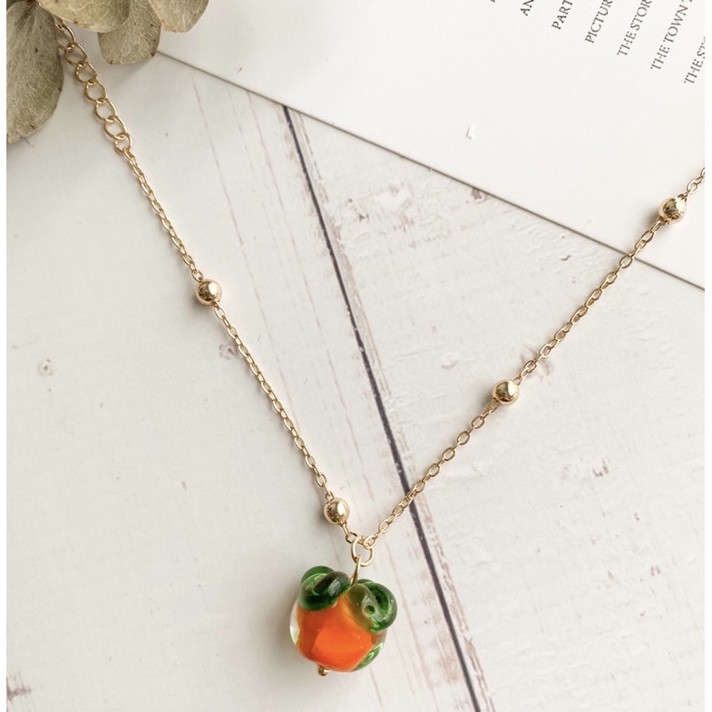 14K gold plated Persimmon สร้อยข้อมือ意 保色14K包金手链子手链