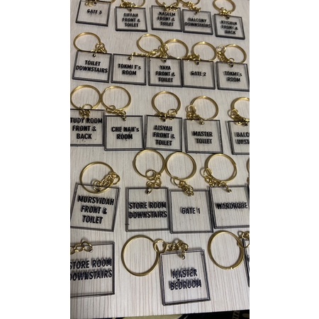CUSTOM MADE KEYCHAIN RUMAH / KEYCHAIN PEJABAT / KEYCHAIN BILIK