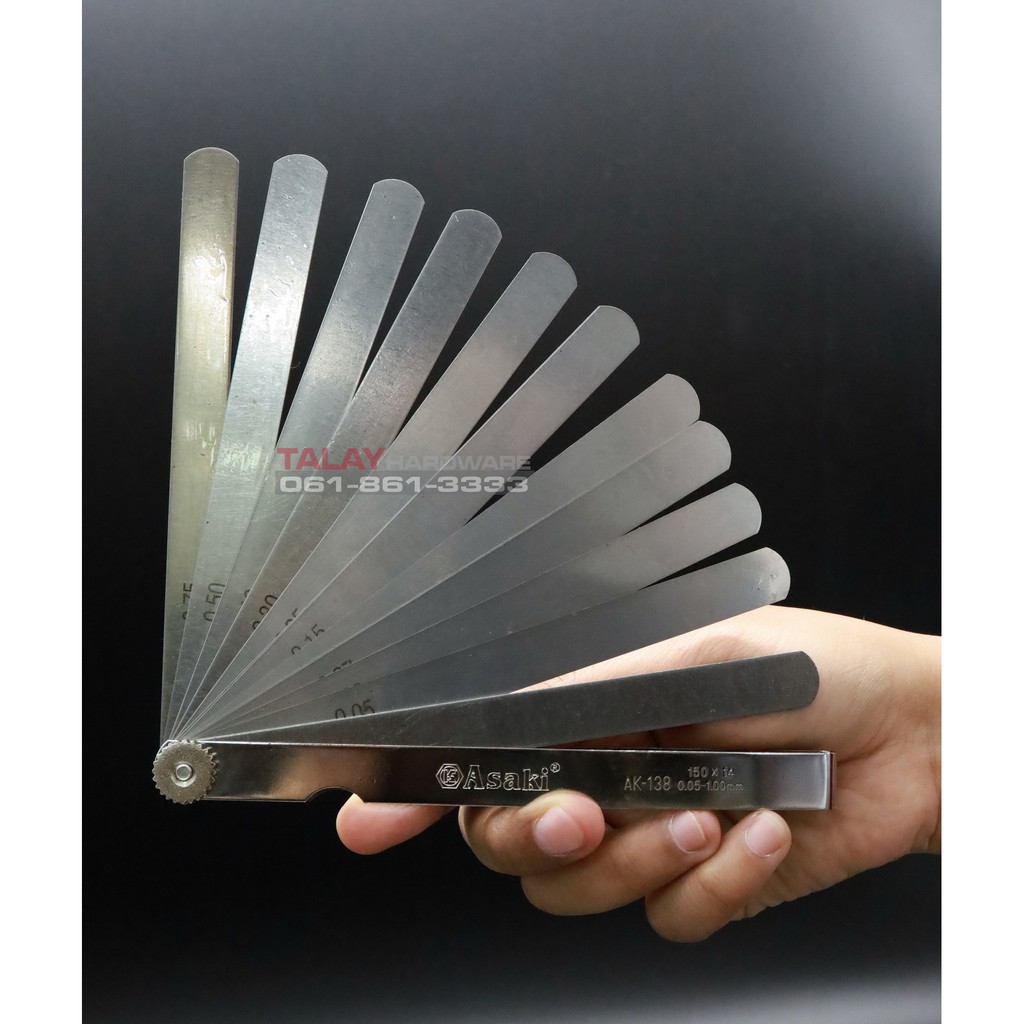 ฟิลเลอร์เกจ ASAKI AK-0138 150*14 (0.05-1.00MM)