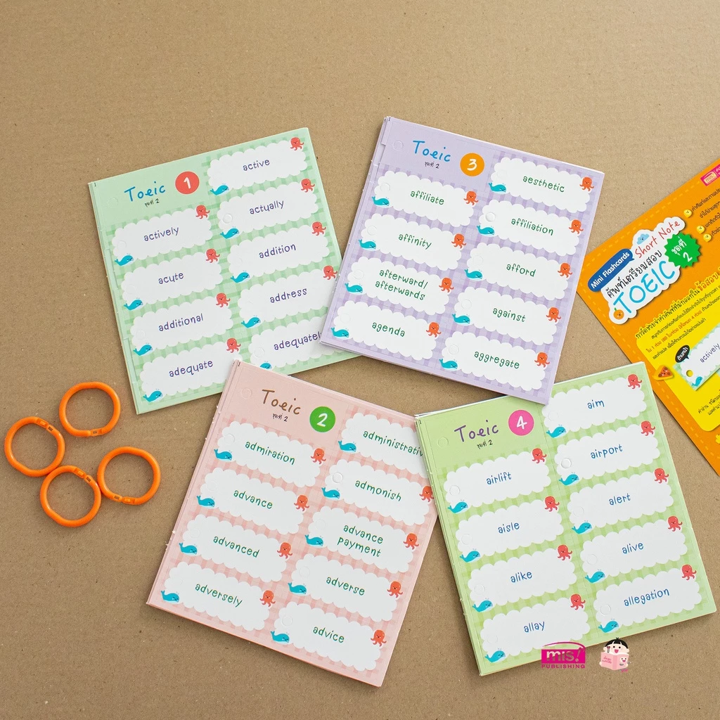 MISBOOK หนังสือ Mini Flashcards Short Note 3 ชุด thumbnail 8