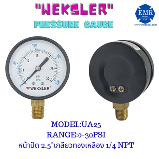 WEKSLER PRESSURE GAUGE แบบมีน้ำมัน UA25