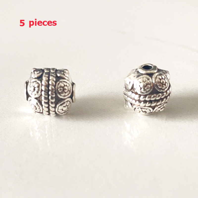 5 ชิ้น 12 มิลลิเมตรลูกปัดโลหะทํา tasbih ลูกปัดอวกาศ DIY อุปกรณ์เสริมสร้อยข้อมือ