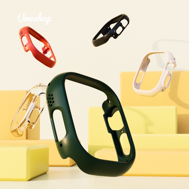 เคสกันชน กรอบ PC แบบแข็ง ไม่มีตัวป้องกันหน้าจอ สําหรับ Apple Watch Series 8 Ultra 49 มม.