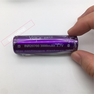 Vapcell แท้ 💯% ถ่านชาร์จ IMR 20700 3100mah ถ่านชาร์จvapcell 20700 (สีม่วง)