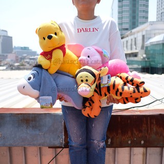 ตุ๊กตา Pooh หมีพูห์ &amp; Piglet พิกเล็ต &amp; Eeyore อียอร์ &amp; Tigger ทิกเกอร์ ท่าหมอบหันข้าง 15นิ้ว พู พูห์ หมีพู