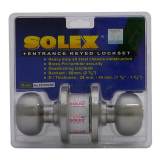 ลูกบิดห้องน้ำ SOLEX 9210 SS-BK หัวจัน สีสเตนเลส
