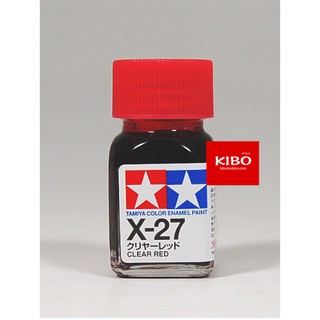 สีสูตรอีนาเมล TAMIYA X-27 Clear Red (10 Ml)