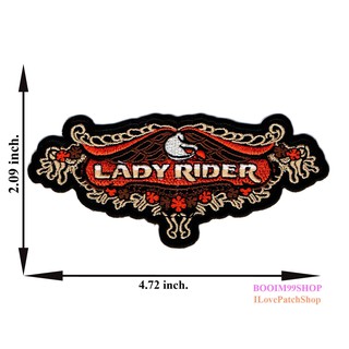 ตัดรีด ตัวรีดติดเสื้อ อาร์มปัก ติดเสื้อปัก ปักเสื้อ DIYลายlady rider