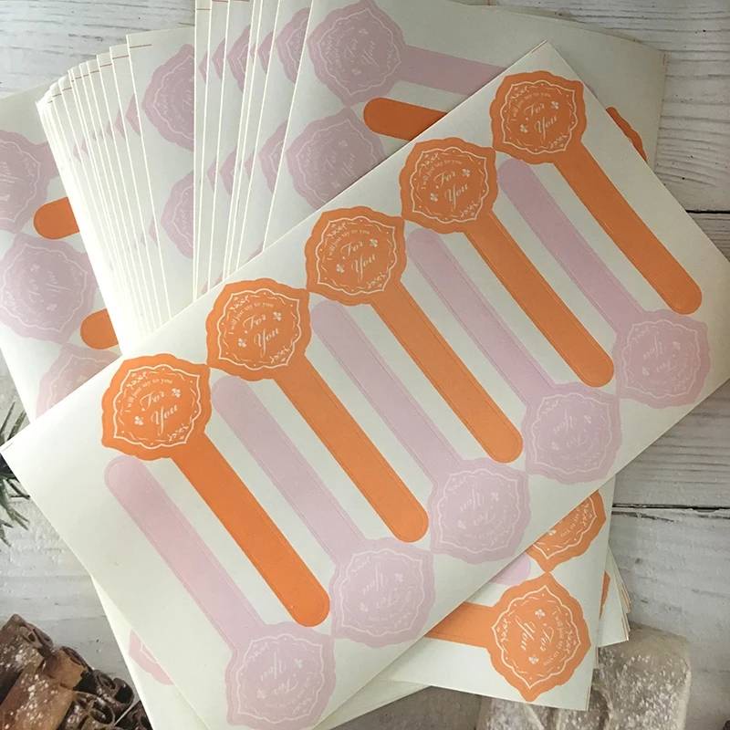 สติกเกอร์สายคาดติดกล่องขนม For You จำนวน 120/240 ดวง