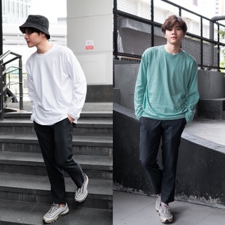 เสื้อยืดโอเวอร์ไซส์ Oversize street long sleeves แขนยาว สีพื้น