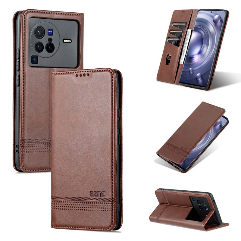 เคสหนัง PU ฝาพับแม่เหล็ก พร้อมช่องใส่บัตร สําหรับ Vivo รูปที่ 5