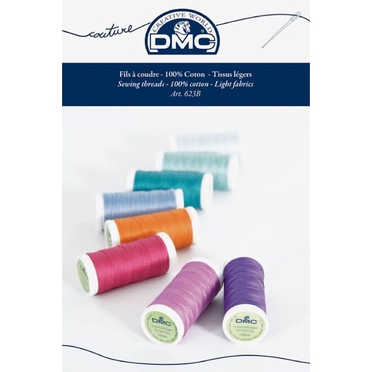 DMC ด้ายเย็บอเนกประสงค์ เบอร์ 60 cotton 100% ยาว 100เมตร รหัส ( 2559 - 2997 )