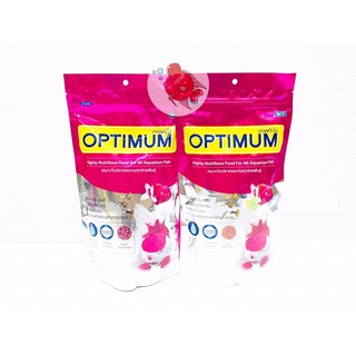 อาหารปลา ออพติมั่ม Optimum 200กรัม เหมาะกับปลาสวยงามทุกสายพันธุ์ เร่งโตเร่งวุ้นเร่งสี ให้ปลามีสีสันสวยงาม