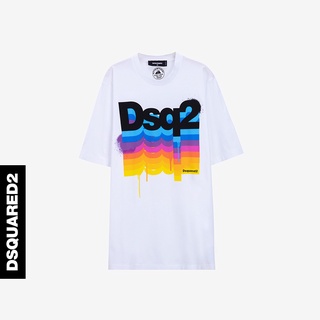 Dsquared2/d2 เสื้อยืดแขนสั้น พิมพ์ลายพาวเวอร์ ฤดูใบไม้ผลิ และฤดูร้อน สําหรับผู้ชายยืด.สบาย.รัก