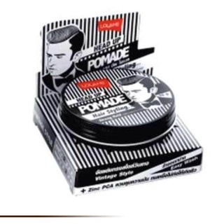 Lolane Head Up Pomade Hair Styling โลแลน เฮดอัพ โพเมด 75g. จัดแต่งทรงสไตล์วินเทจ ผมแข็งพอดีๆ เงานิดๆ กำลังงาม (กล่องดำ)