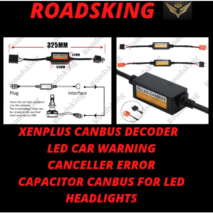 12V หมอกโคมไฟหัว LED COB CANBUS DECODER CANCELLER ERROR H4 H1 H3 H7 H8 H9 H10 H11 9005 9006