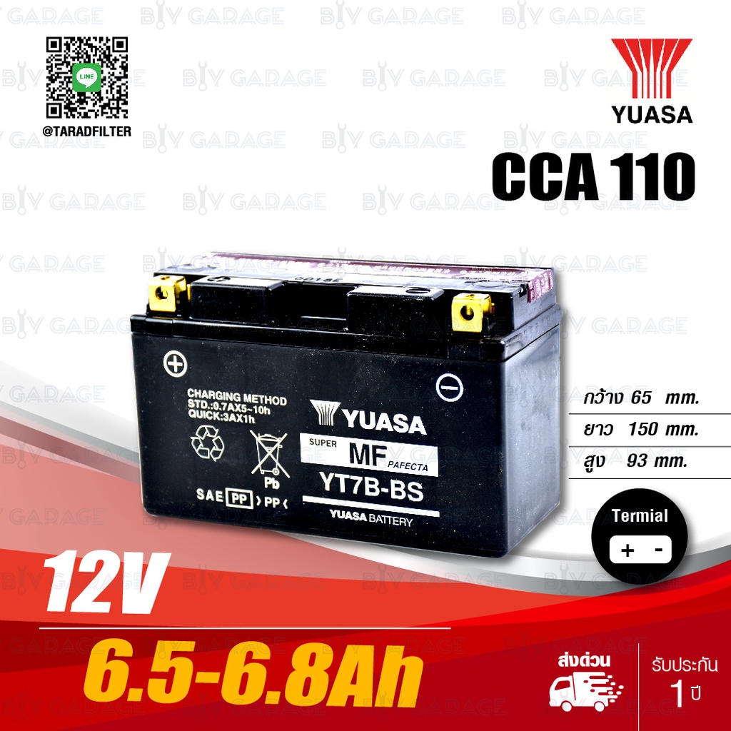 YUASA แบตเตอรี่  Maintenance Free แบตแห้ง YT7B-BS ใช้สำหรับมอเตอร์ไซค์ Ducati Panigale ทุกรุ่นยกเว้น
