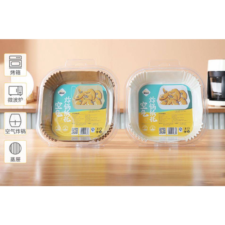 กระดาษไขรองหม้อทอดไร้น้ำมัน ทรงสี่เหลี่ยม แบบใช้แล้วทิ้ง ขนาด 16.5 cm. 100 ชิ้นสีขาว/สีน้ำตาล ยี่ห้อ kaulus - รูปที่ 7