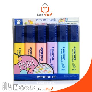 (แพ็ค6ด้าม) ปากกาเน้นข้อความ STAEDTLER 6 สี สีพาสเทล pastel รุ่น 364 CWP6 ไฮไลท์ สเต็ดเล่อร์ สเต็ดเลอร์