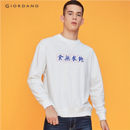 GIORDANO MEN Printed crewneck sweatshirt 91099685