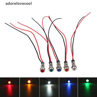 Adth แผงแดชบอร์ดไฟเตือน LED 12V-24V 6 มม. สําหรับรถยนต์ เรือ 5 ชิ้น