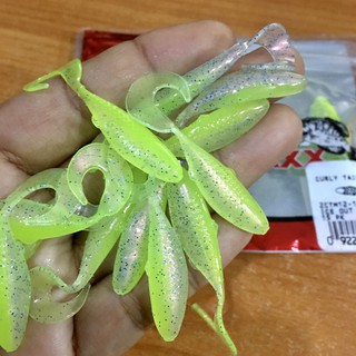 Sale!! ปลาหางหนอน Curly Tail Minnow2" Bass Pro Shop (USA.)