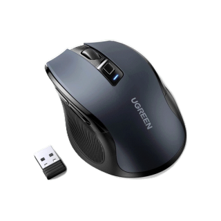 UGREEN MU006 2.4G Ergonomic Wireless Mouse เมาส์ไร้สาย ปุ่มกดนุ่มไร้เสียง (Silent) รุ่น 5 ปุ่มกด ปรับความเร็วเมาส์ได้ตั้งแต่ 800 - 4000 DPI