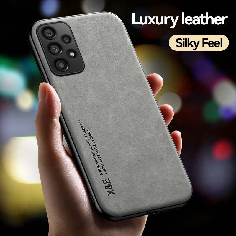 Samsung Galaxy A13 A53 A73 A52 A72 A52S A12 A22 A21S หรูหรา pu หนังสัตว์ พื้นผิว แม่เหล็กติดรถยนต์ อ่อนนุ่ม กันกระแทก เคสโทรศัพท์มือถือ