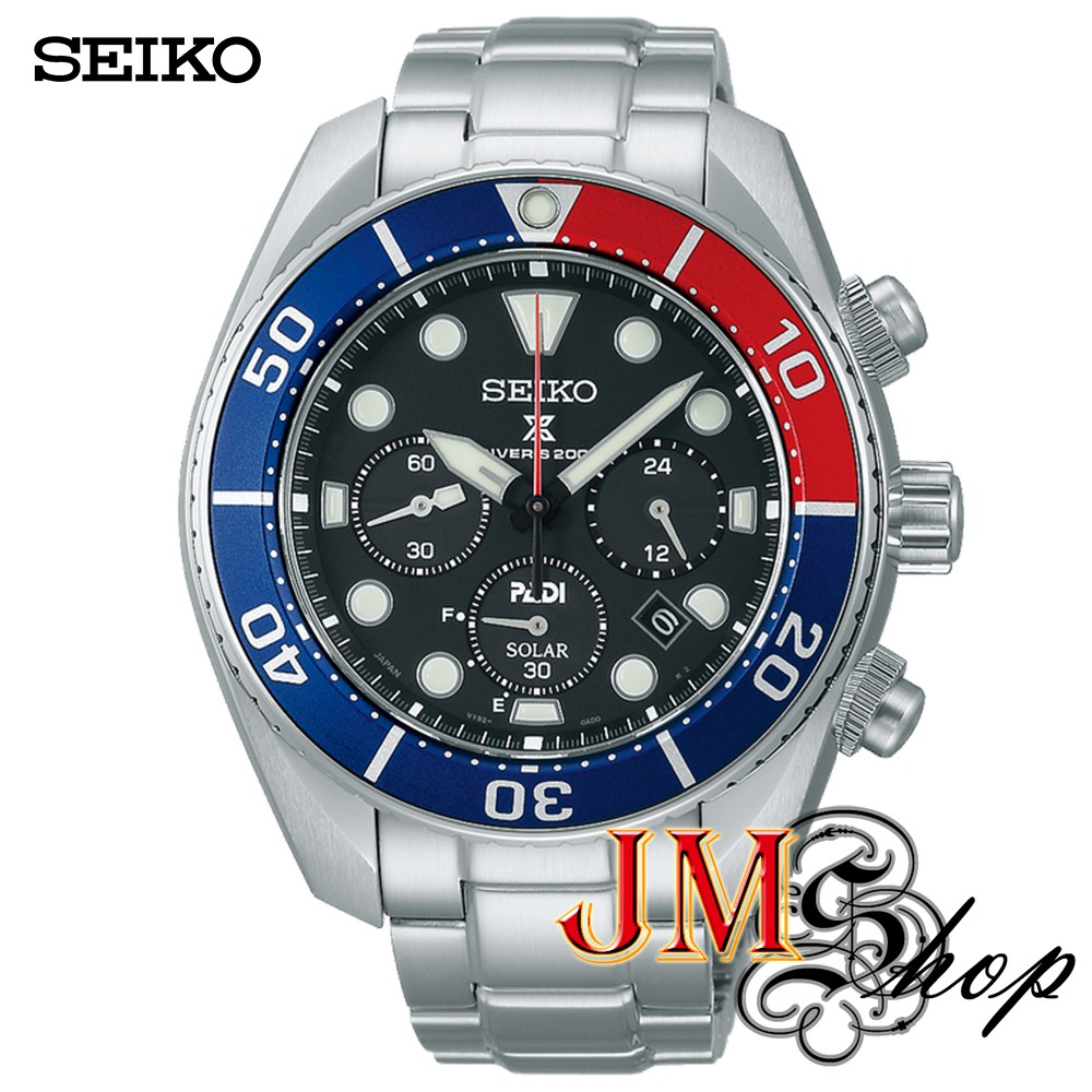 SEIKO PROSPEX PADI SPECIAL EDITION ‘SUMO’ SOLAR CHRONOGRAPH นาฬิกาผู้ชาย รุ่น SSC795J1 / SSC795J Pepsi