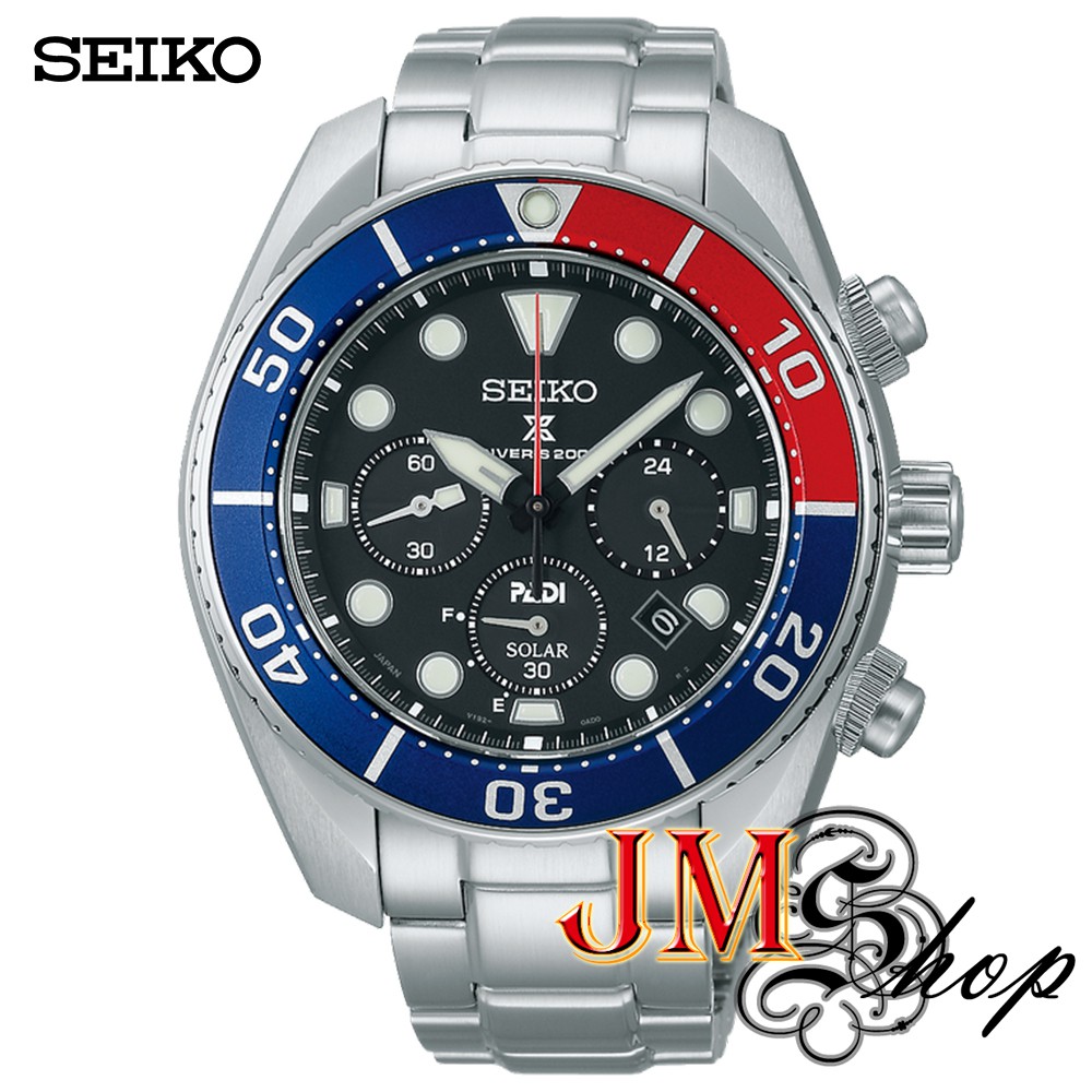 SEIKO PROSPEX PADI SPECIAL EDITION ‘SUMO’ SOLAR CHRONOGRAPH นาฬิกาผู้ชาย รุ่น SSC795J1 / SSC795J Pep