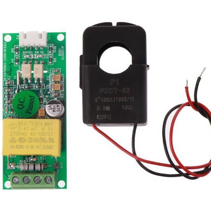 PZEM 004T V3 เซนเซอร์วัดพลังงานไฟฟ้าพร้อม CT 100 A | Digital Power meter
