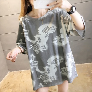 ZC5037 - เสื้อโอเวอไซส์พิมพ์ลายการ์ตูน Oversize อก 44 ยาว 27 พิมพ์ทั้งตัว ผ้าไมโครหรือผ้ากีฬา